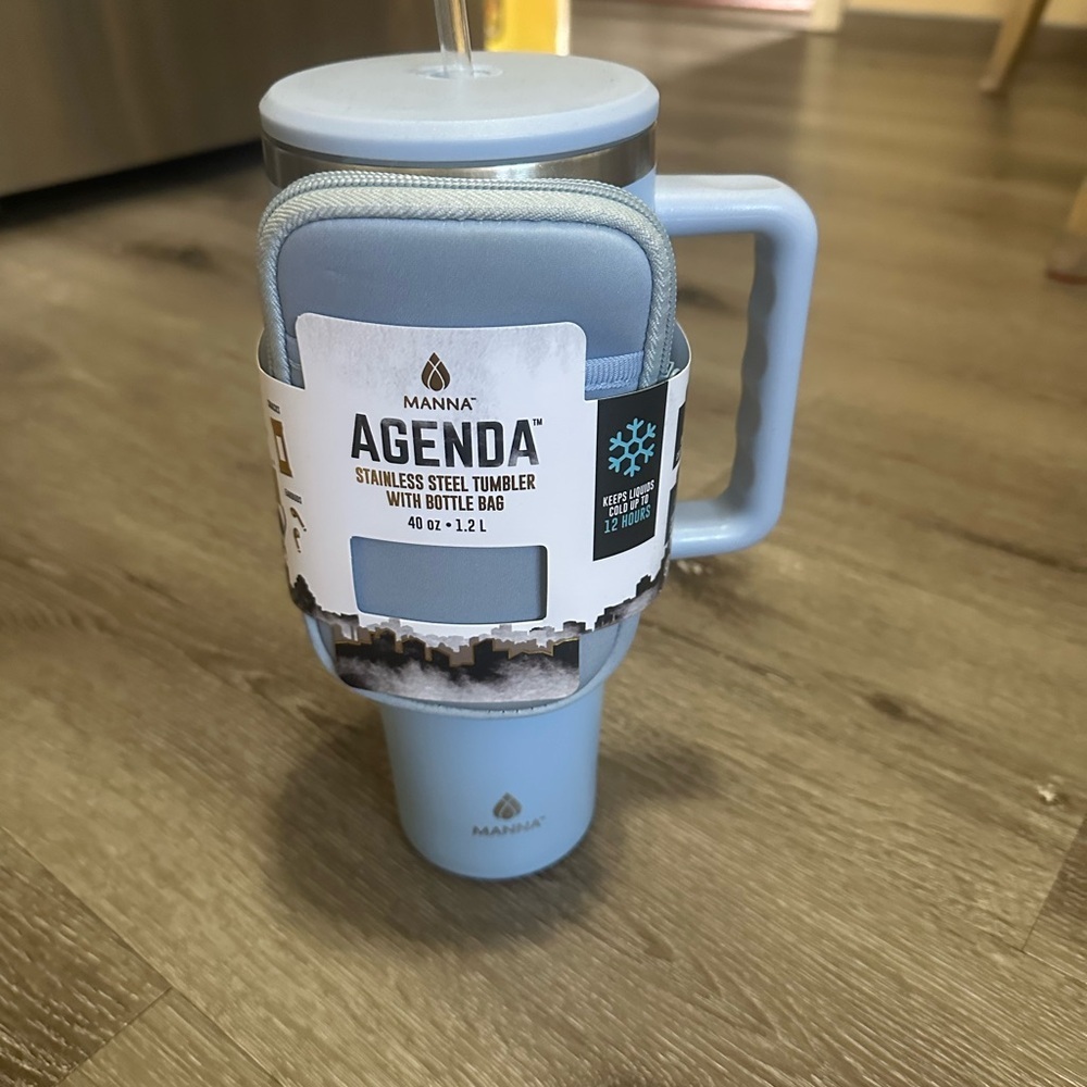Anna Agenda Light Blue Stainless Steel Tumbler - Picture 4 of 7